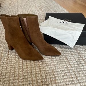 New J. Crew Pointed-Toe Sadie Boots in Suede